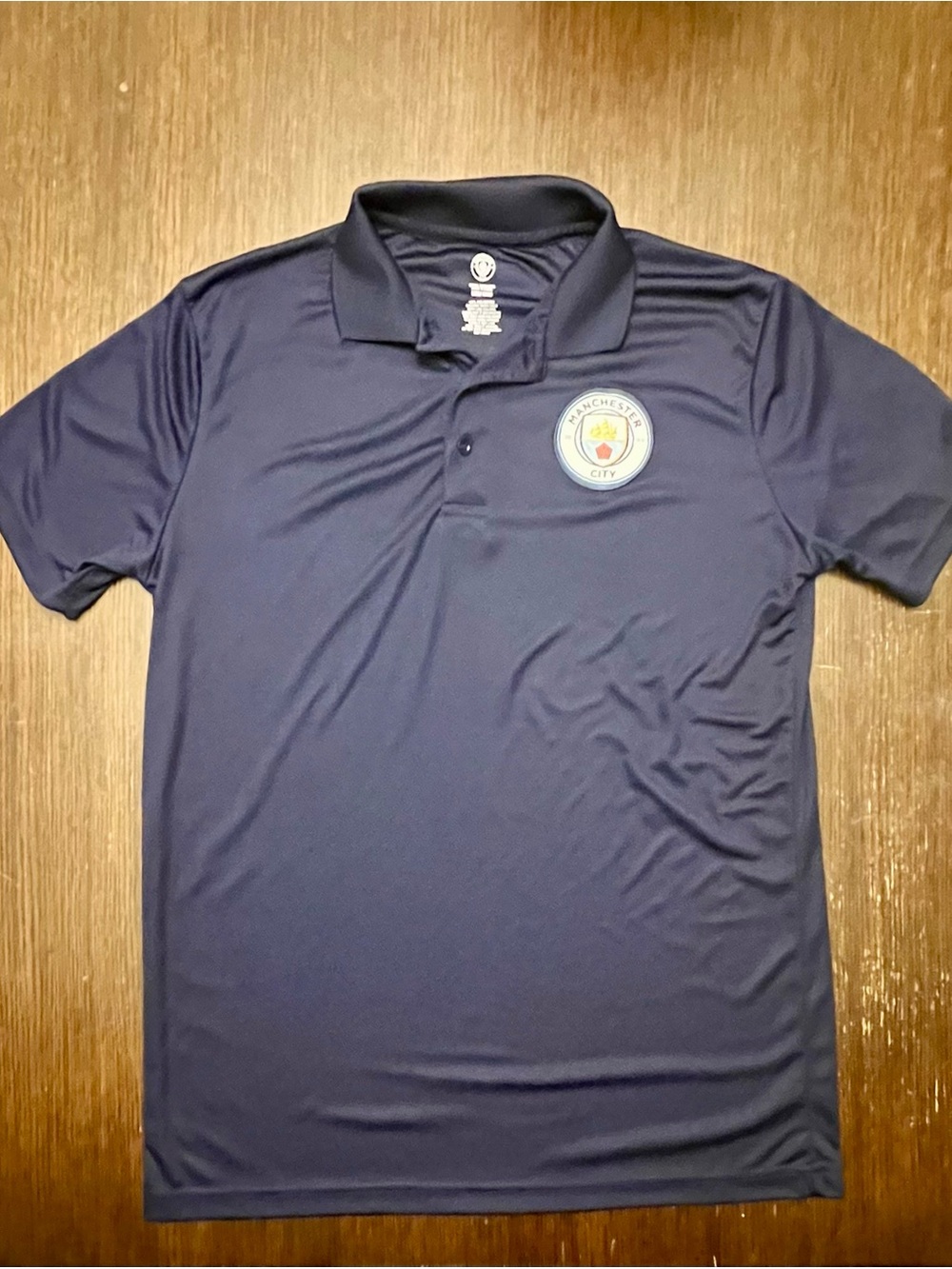 Manchester City Official Merchandise Men’s Polo Shirt Navy Size M